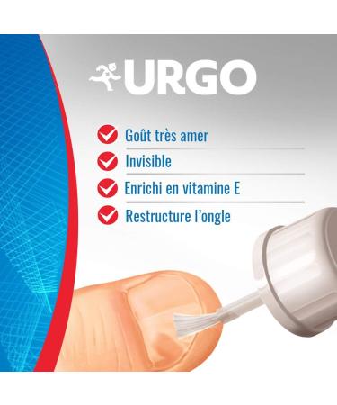 Urgo Invisible Nail Polish for Stripping - Bitter Formula Strengthens & Restructures - 9ml - 3+ Years - Damaged Nail Solution - Buy Online on GoSupps.com