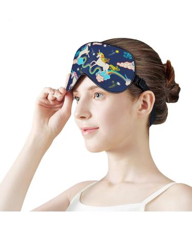 Fantasy Unicorn Sleep Mask - Adjustable Strap, Block Light, Ideal for Sleeping, Travel, Men & Women - Buy Online on GoSupps.com