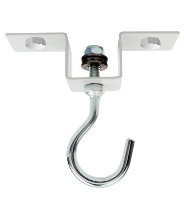 SCSPORTS box bag suspension - rotatable with ball bearing up to 80kg resilient stainless steel white - box bag hook ceiling hook ceiling holder ceiling fastening bracket heavy load hook