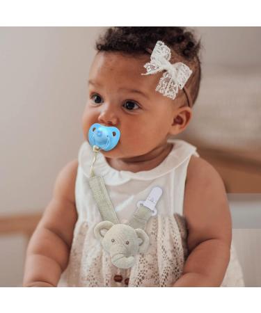 COTTONBEBE Pacifier Clip 2 Pack - Elephant & Bear Design | Baby Pacifier Holder for Boys and Girls | Fits Various Pacifiers & Teething Toys | Ideal Baby Gift - Buy Online on GoSupps.com