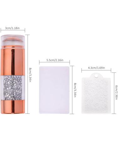 Ventdouce Double-Head Nail Stamp Set - Transparent French Nail Art Tool for DIY Manicure & Polish - Buy Online on GoSupps.com