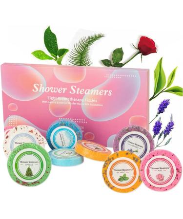 Shower Steamers Aromatherapy - 8 Pcs Bath Bombs with Essential Oils Gift Set for Self Care and Relaxation | Home Spa Kit for Men and Women - Buy Online on GoSupps.com