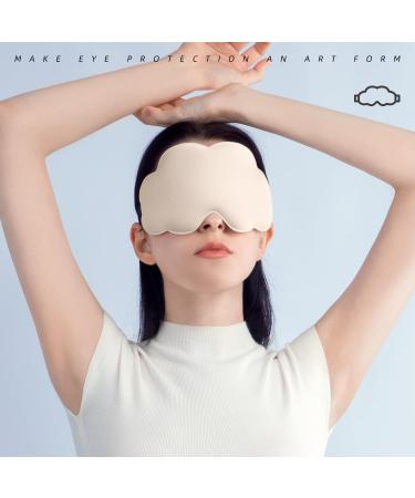 Buy 3D Sleep Eye Mask for Men & Women | Zero Intraocular Pressure | 100% Light Shielding Travel Eye Mask in Beige - Buy Online on GoSupps.com
