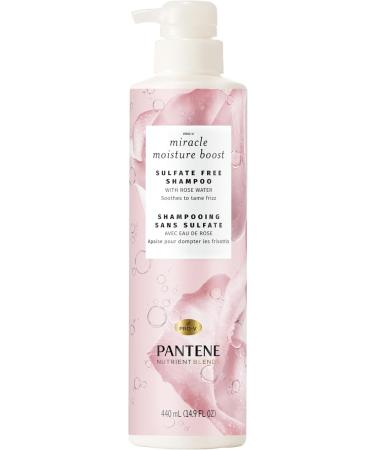 Pantene Nutrient Blends Sulfate Free Miracle Moisture Boost with Rose Water Shampoo 440 mL Unscented 440 ml (Pack of 1) - Buy Online on GoSupps.com