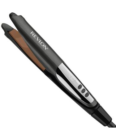 REVLON Straight or Curl Curved Hair Styler | Two Looks One Tool (1 ) 1" inch Black
