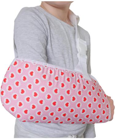Solace Bracing Children's Padded Sling (8 Fun Designs) - British Made & NHS Supplied - Kids Arm Collarbone Wrist Shoulder Elbow Support for Fractures & Injuries - Love Hearts - Buy Online on GoSupps.com