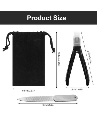 Heavy Duty Toe Nail Clippers for Thick Nails with Metal Nail File - Black - Buy Online on GoSupps.com