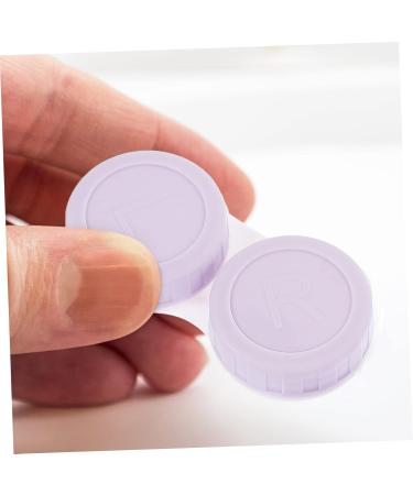 Solustrie Travel Contact Lens Case - Violet Purple Organizer & Remnant Tool for Autumn/Winter - Compact 7.2x5.8x2cm - Buy Online on GoSupps.com