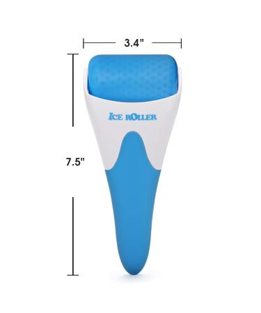 Blue Ice Roller for Face & Eye Puffiness Relief | Tighten Pores Reduce Wrinkles & Relieve Dark Circles | Premium Face Massager for Migraine Pain Relief - Buy Online on GoSupps.com