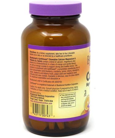 Buy Bluebonnet Nutrition EarthSweet Chewables - Calcium Magnesium & Vitamin D3 - Orange Vanilla Flavor - 90 Tablets - Buy Online on GoSupps.com