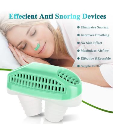 Robesty Anti Snoring Upgrade Nose Air Purifier Vents Plugs Clip | Snoring Reduce for Women Men | Stop Snoring Sleep Aid | Nasal Snore Reducing for Better Sleep | Green - Buy Online on GoSupps.com