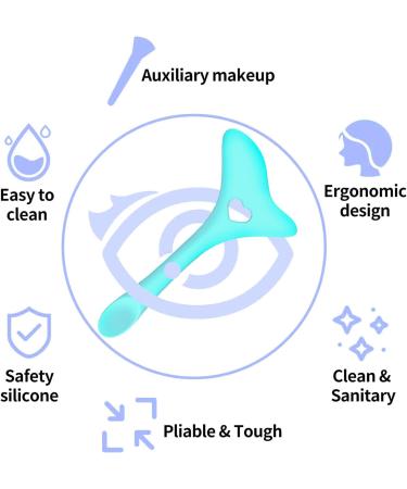 Buy IOSPKKIO Eyeliner Template & Silicone Eye Help - Multi-Function Lipstick & Face Cream Tool - Reusable Beauty Accessory (Blue) - International Shipping Available - Buy Online on GoSupps.com