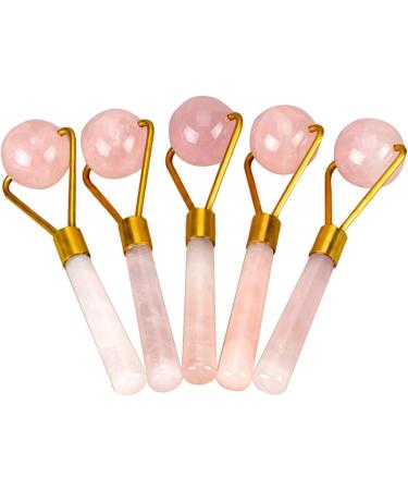 Massage Ball Jade Roller GuaSha Scraping Face-lift Tool Pink Crystal Energy Stone Back Relax Body Massager 1Pcs - Buy Online on GoSupps.com