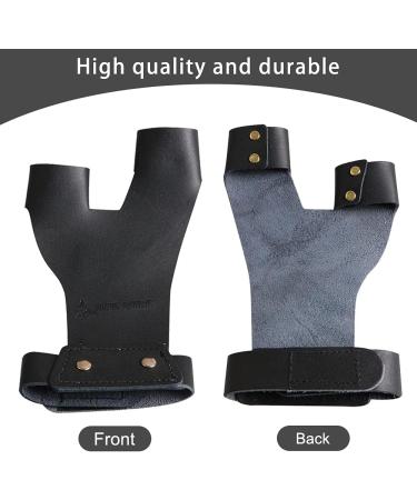 Huntingdoor Archery Hand Guard Glove - Cow Leather, Traditional Longbow Protection for Right or Left Hand Shooters - Black, Free Size - Buy Online on GoSupps.com