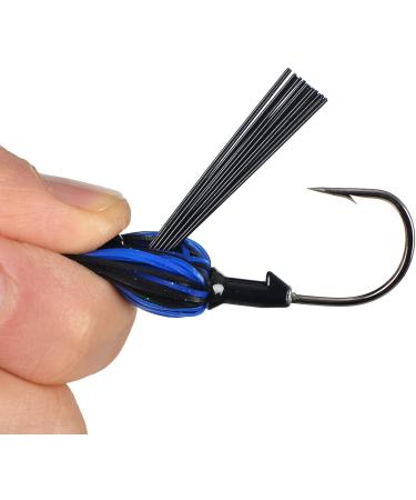 Fishing Jig 3/8 oz with Weed Guard & Silicone Skirt Lures for Bass Perch - Pack of 6 by Jigreat - Buy Online on GoSupps.com