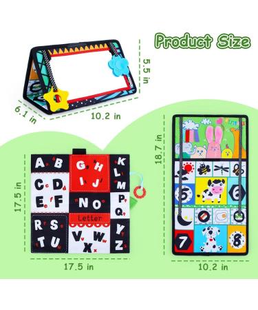 Buy Inbeby Baby SPIEGEL TOSE DEFORT DOROVE - Black & White Contrast Alphabet Toys for Newborns 0-6 Months | Engaging Baby Busy Toys - Buy Online on GoSupps.com
