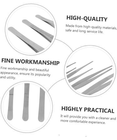 Beavorty 4pcs Tweezers Set - Jigsaw Round Head Stainless Steel Clips for Precision Work - Ideal for Crafting & DIY - Buy Online on GoSupps.com