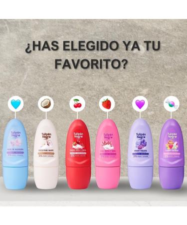  TULIPAN NEGRO Tulip Antiperspirant Roll-on Coconut Pure White 50 ml 0% Alcohol and Dyes Controlled Sweat - Buy Online on GoSupps.com