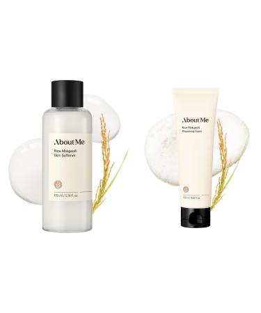 ABOUT ME Rice Makgeolli Skin Softener + About Me Rice Makgeolli Cleansing Foam Bundle