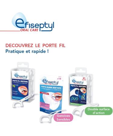 Efiseptyl Dental Floss Holder - 18 Flossers in 2 Pack | Premium Oral Care for Whiter Teeth - Buy Online on GoSupps.com