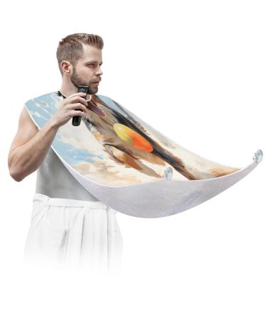 Happy Dog Beard Bib Apron Beard Hair Catcher for Men Shaving Fathers Day Anniversary Christmas Gifts for Dad Husband Beard Bib with 2 Suction Cups