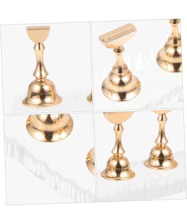 Ipetboom 1 Set Nail Art Base Nail Holders Stands Fingernail Display Nail Stands for Nail Painting Magnetic Nails Holders Nail Racks for Nail Painting Beauty Acrylic Manicure Creative Nails 19.5x2cm Golden - Buy Online on GoSupps.com
