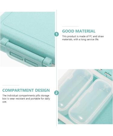 Healvian Small Pill Organizer Box - 3Pcs Travel Mini Pill Case Holder with Removable Compartments for Fish Oil - Portable Daily Use - Buy Online on GoSupps.com