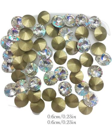 dijiusidy Nail Rhinestones Manicure Decorations Multiple-Shape Multi-color Glass DIY Decor Stickers Eye-catching Beauty Tools 6mmRound Satellite - Buy Online on GoSupps.com