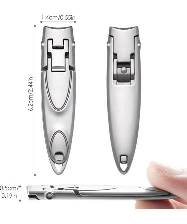 Professional Nail Clippers | Nail Clippers | Stainless Steel Nail Clippers | Precision Nail Trimmers | Curved Edge Nail Trimmers | Nail Clippers with Catcher | Heavy-Duty Nail Clippers | Curved Edge Silver - Buy Online on GoSupps.com