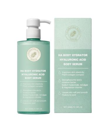 Ha Hyaluronic Acid Body Serum Hydrates and Moisturizes Nourishes and Soothes Skin Lightweight and Easily Absorbed Refreshing and Non-greasy Suitable for Dry Skin and Daily Body Care 10.14 Fl.Oz