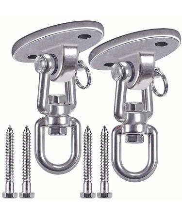 SELEWARE Swing Hangers Permanent Antirust SUS304 Stainless Steel Heavy Duty 360 Swivel Swing Set Brackets 2000 lb Capacity Playground Porch Swing Set Chair Yoga Hammock Rope Tire Pod (2 Pack) - Buy Online on GoSupps.com