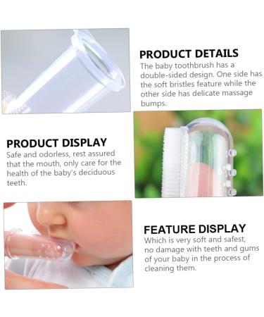 Minkissy 1 Pack Fingerbrush Baby Toothbrush - Travel-Friendly Baby Toys for Clean Milk Teeth 20 Soft Bristles - Perfect for Kids & Infants - Buy Online on GoSupps.com