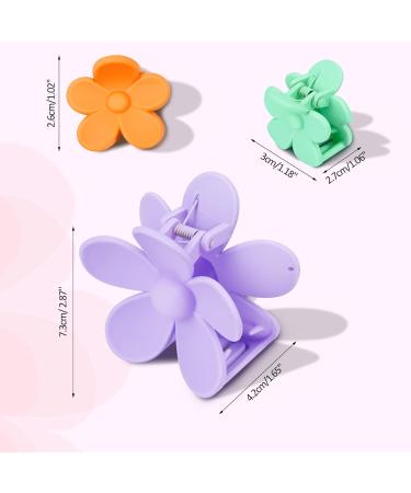 EAONE 12 Packs Hair Claw Clips: 6 Large Flower Clips + 6 Small Matte Colors - No Slip Hair Accessories for Women and Girls - Buy Online on GoSupps.com