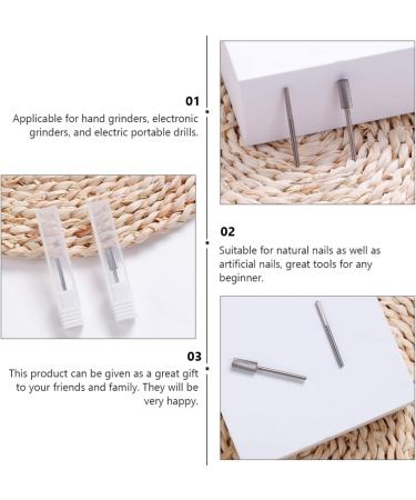 Healeved 1pc Tungsten Steel Grinding Head Nail Filer Head Manicure Grinding Head Wide Bracelets for Women Under Nail Cleaner Tool Beauty Tools Gel Nail Tools Front Tungsten Steel Nail 3.75x0.23cm Silver - Buy Online on GoSupps.com