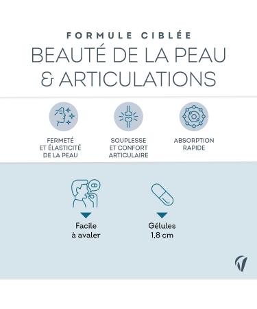 Collag ne Marin Hydrolys 1200 mg - Source de Collag ne 100% Pure Types I & III - 120 g lules - Peptides de Collag ne Hydrolys - lasticit & Fermet de la Peau - Fabriqu en France - Vitavea - Buy Online on GoSupps.com