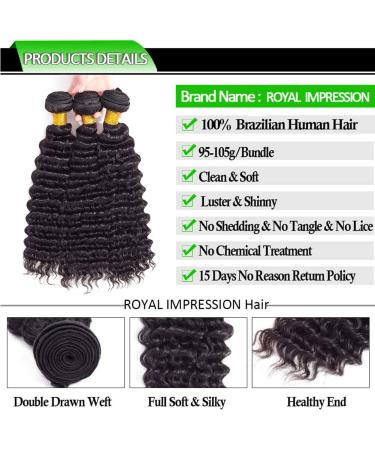 12A Grade Brazilian Virgin Hair - Pineapple Deep Wave 3 Bundles (20, 22, 24 inch) - Unprocessed Remy Hair - Buy Online on GoSupps.com