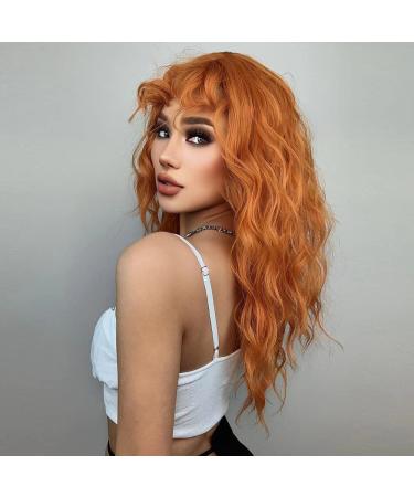 Testar 24-Inch Curly Ginger Wig for Women | Long Orange Synthetic Heat-Resistant Fiber Wig for Daily & Party Use - Buy Online on GoSupps.com