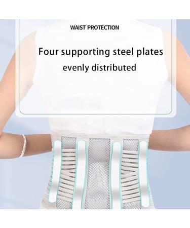 Tintower Adjustable Lower Back Support Belt - Pain Relief Compression for Herniated Disc & Sciatica - XL Light Gray - Buy Online on GoSupps.com