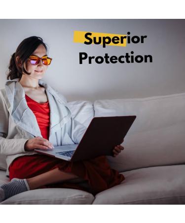 Vyzia Blue Light Blocking Glasses - Reduce Eyestrain Improve Sleep Anti-Glare & UV Protection for Gaming Reading & Nighttime Use - Buy Online on GoSupps.com