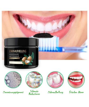 Natural Teeth Whitening Kit - Activated Charcoal Powder for Brighter Smile - Buy Online on GoSupps.com