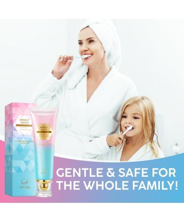 2Pack Niacinamide Whitening Toothpaste Niacinamide Toothpaste Intensive with Natural Gentle Care Deep Stain Removal for Yellow Teeth Peach Flavor Improves Gum Health Fresh Breath - Buy Online on GoSupps.com