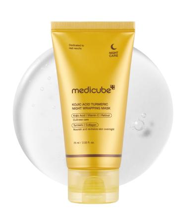 medicube Kojic Acid Turmeric Overnight Wrapping Peel Off Mask Brightens & Defends Against Skin Stress for a Clear Glowing Complexion Korean Skincare 2.53 fl. oz. Kojic Acid Tumeric