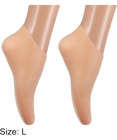 VOCOSTE 1 Pair Moisturizing Gel Socks Cracked Foot Care Protector Ankle Silicone Socks Beige L Size - Buy Online on GoSupps.com