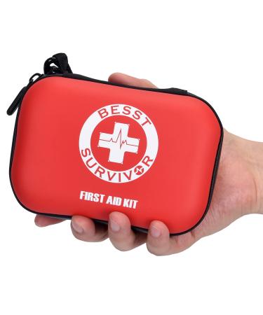 Portable First Aid Kit -Small First Aid Kit, Compact Medical Kits with Compartments EVA Case for Camping, Hiking, Car, Home,Sports - Emergency & Medical Supplies