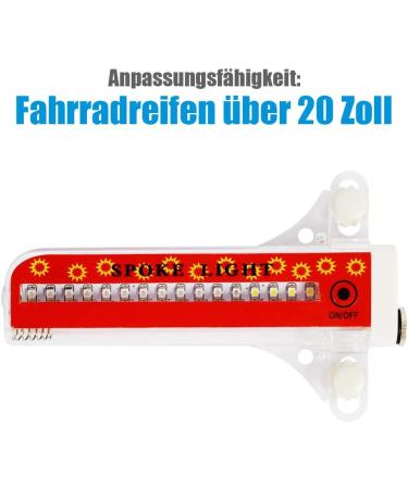 Waterproof Bicycle Rim Lights | 32 LED Spoke Lights with 32 Patterns for MTB | International Shipping - Buy Online on GoSupps.com