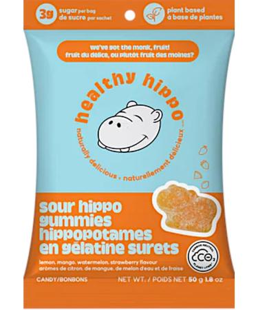 Healthy Hippo Low Sugar Gummies - Sour Hippo Gummies 50g Pack of 12 - Buy Online on GoSupps.com
