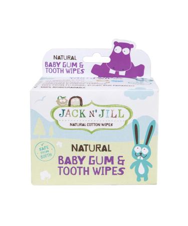 Jack n' Jill Natural Baby Gum & Tooth Wipes 25 Individually Wrapped Wipes
