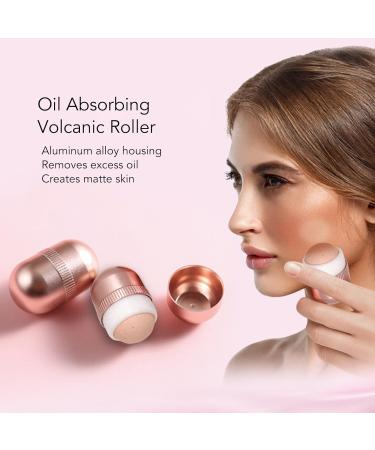 Oil Absorbing Volcanic Roller | Portable Reusable Face Roller for Oily Skin | Facial Care Tool for Makeup - Buy Online on GoSupps.com