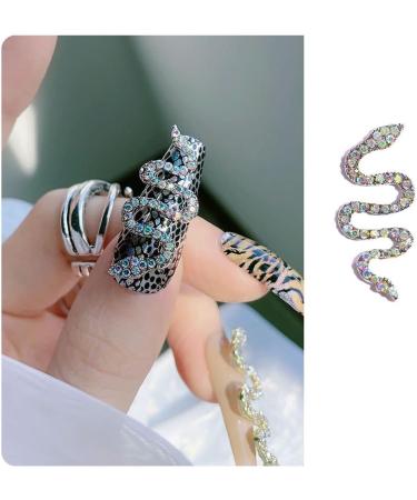 1 PC Colorful Oversized Nail Salons Crystal Diamond Design Snake Shape Nail Charms 3D Art Accessoirs(1) Style1 - Buy Online on GoSupps.com