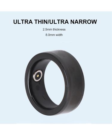 Waterproof Ceramic Smart Ring | BT Connection Health Tracker with Heart Rate Sleep Monitor and More - Universal for Cell Phones (Black No. 22) - Buy Online on GoSupps.com